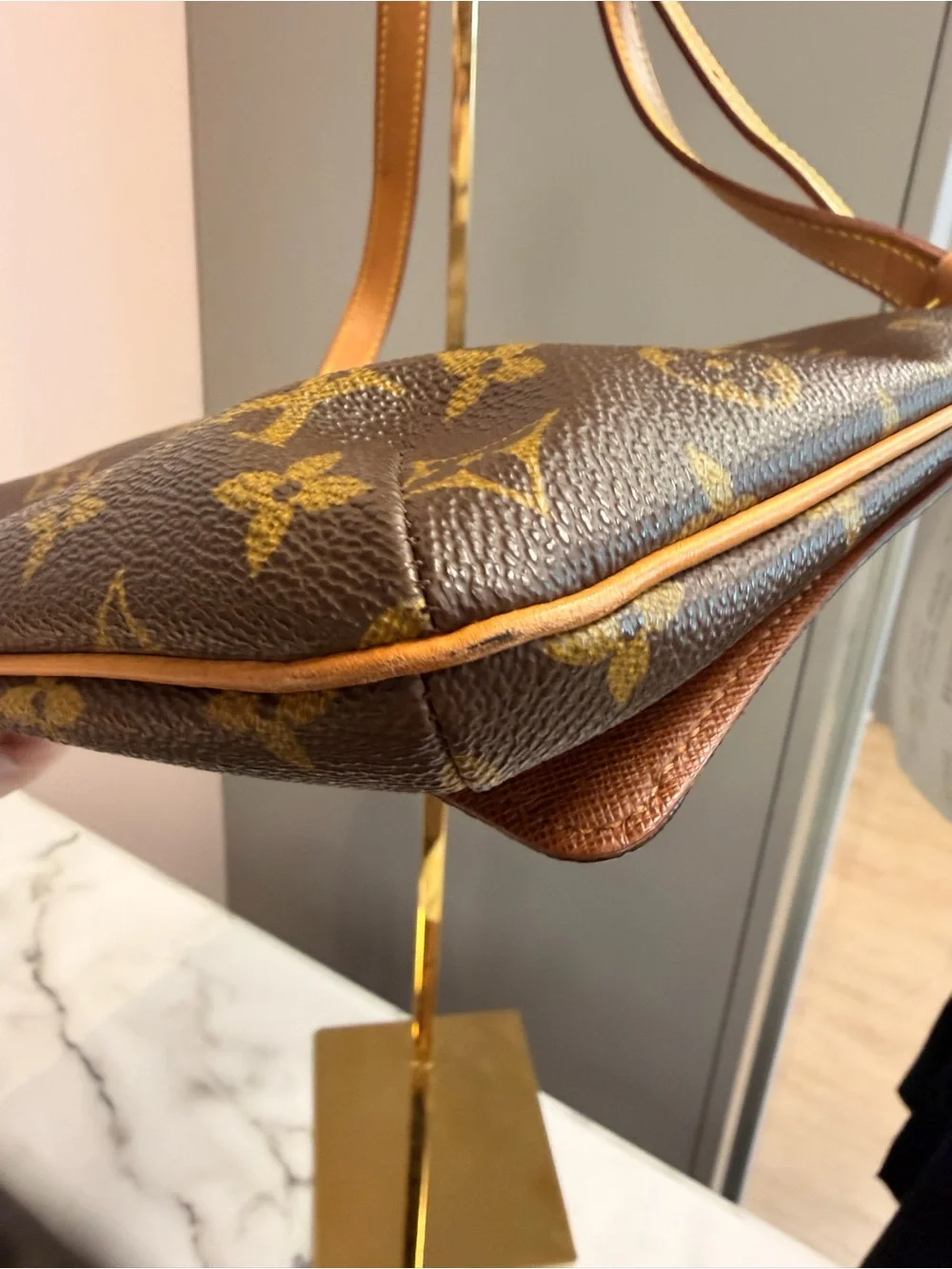 Louis Vuitton Musette Tango Monogram Shoulder Bag with Tan Strap